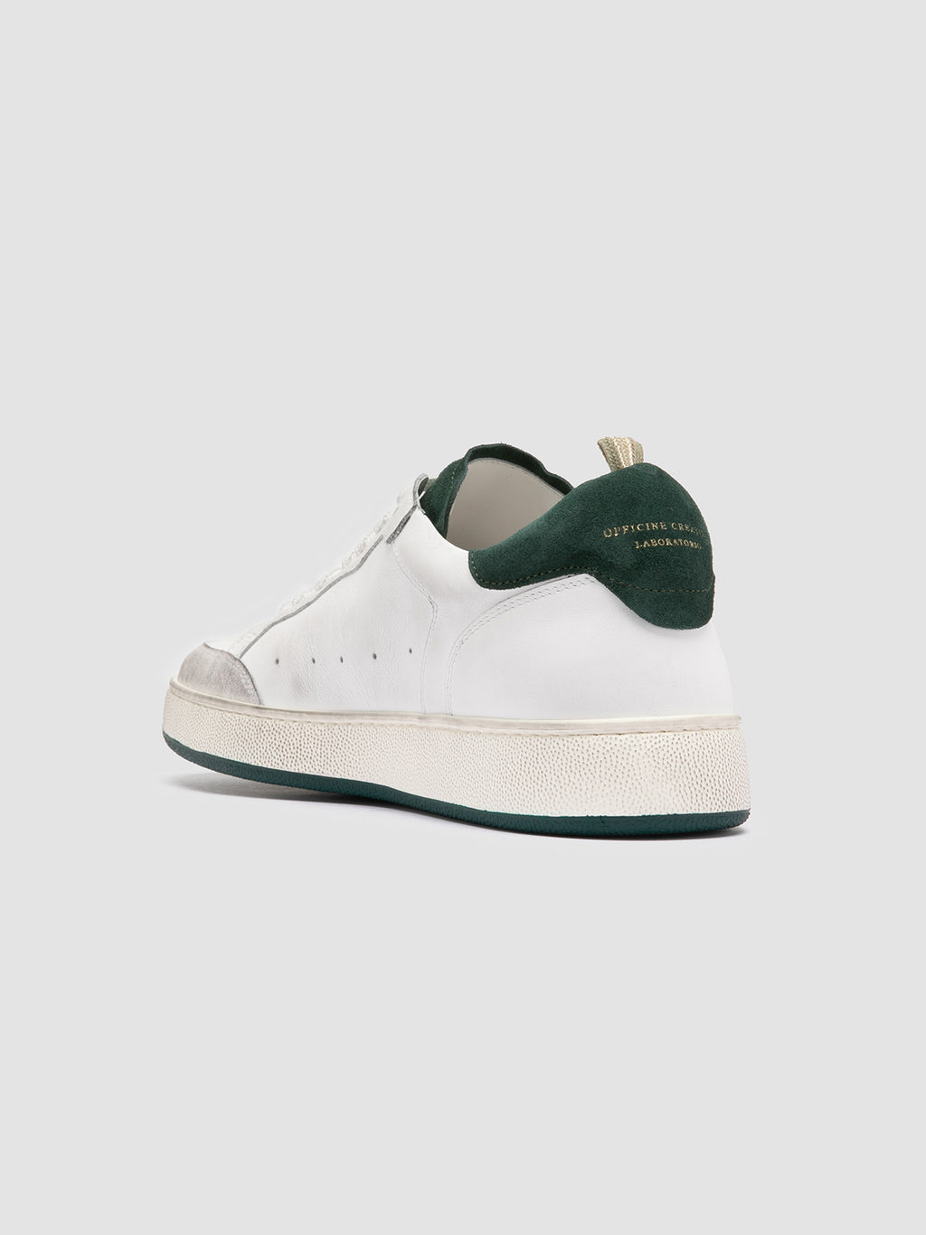 THE ANSWER 001 - White Leather and Suede Sneakers - image 4,side view