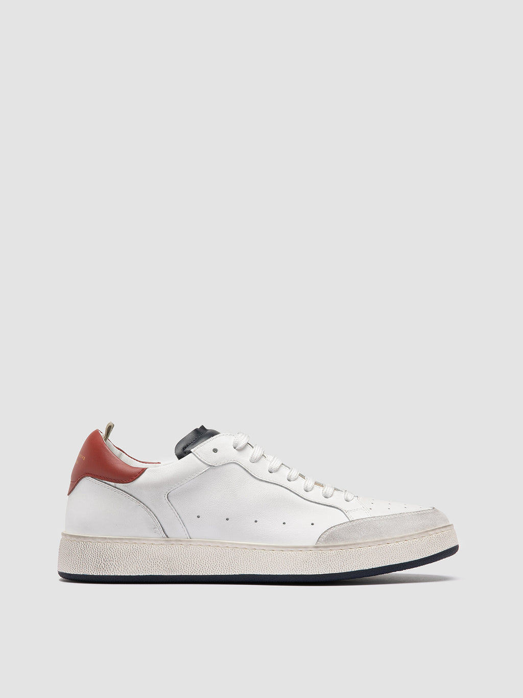 THE ANSWER 001 - White Leather and Suede Sneakers - image 1,side view