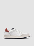 THE ANSWER 001 - White Leather and Suede Sneakers - thumb image 1,side view