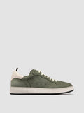 THE ANSWER 002 - Green Leather and Suede Sneakers - thumb image 1,side view