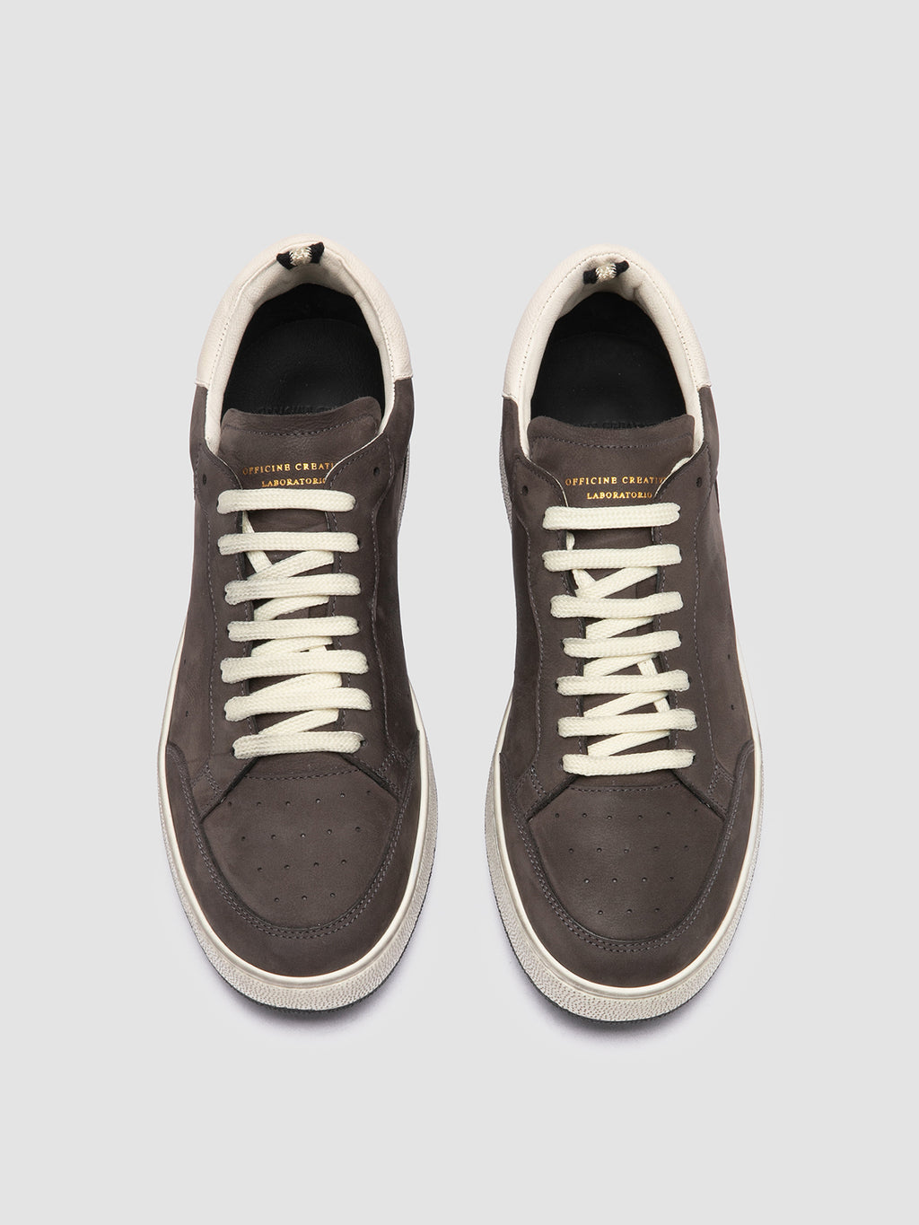 THE ANSWER 002 - Black Leather and Suede Low Top Sneakers - image 2,side view