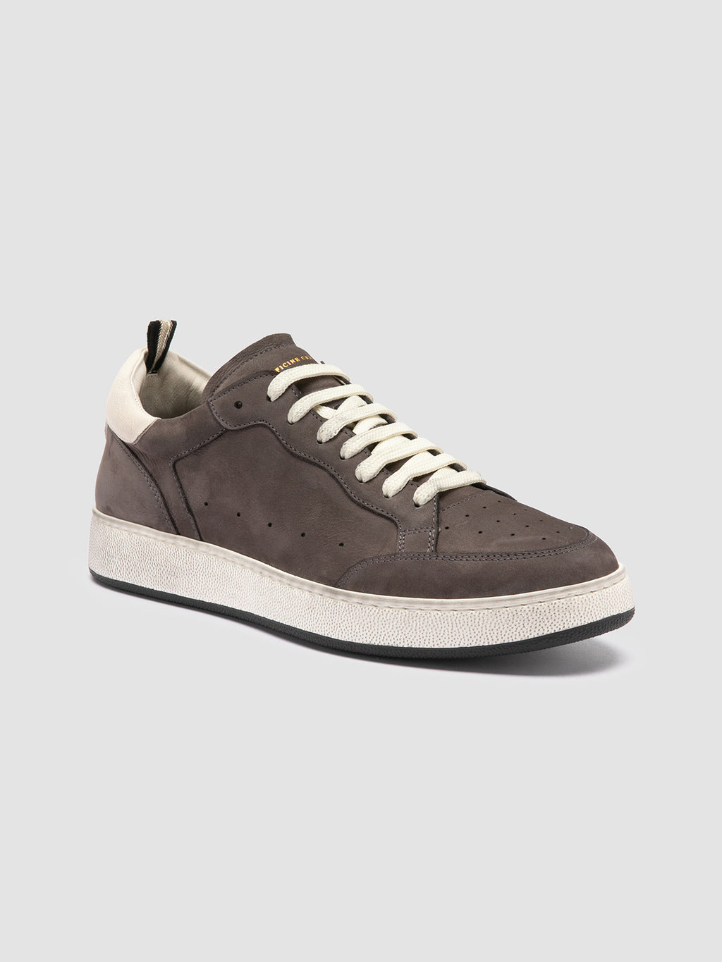 THE ANSWER 002 - Black Leather and Suede Low Top Sneakers - image 3,side view