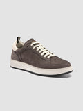 THE ANSWER 002 - Black Leather and Suede Low Top Sneakers - thumb image 3,side view