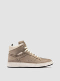 THE ANSWER 004 - Taupe Leather and Suede Sneakers - thumb image 1,side view