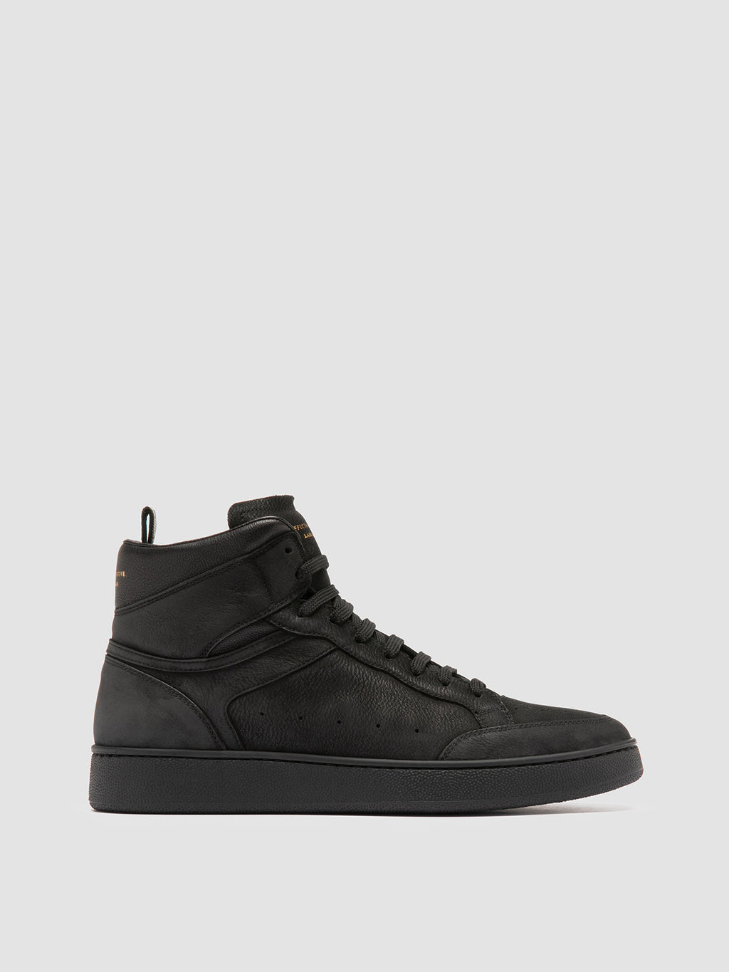THE ANSWER 004 - Black Leather and Suede Sneakers - image 1,side view