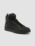 THE ANSWER 004 - Black Leather and Suede Sneakers - thumb image 3,side view