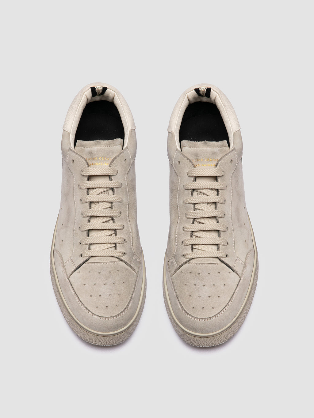 THE ANSWER 005 - Grey Leather and Suede Sneakers - image 2,side view