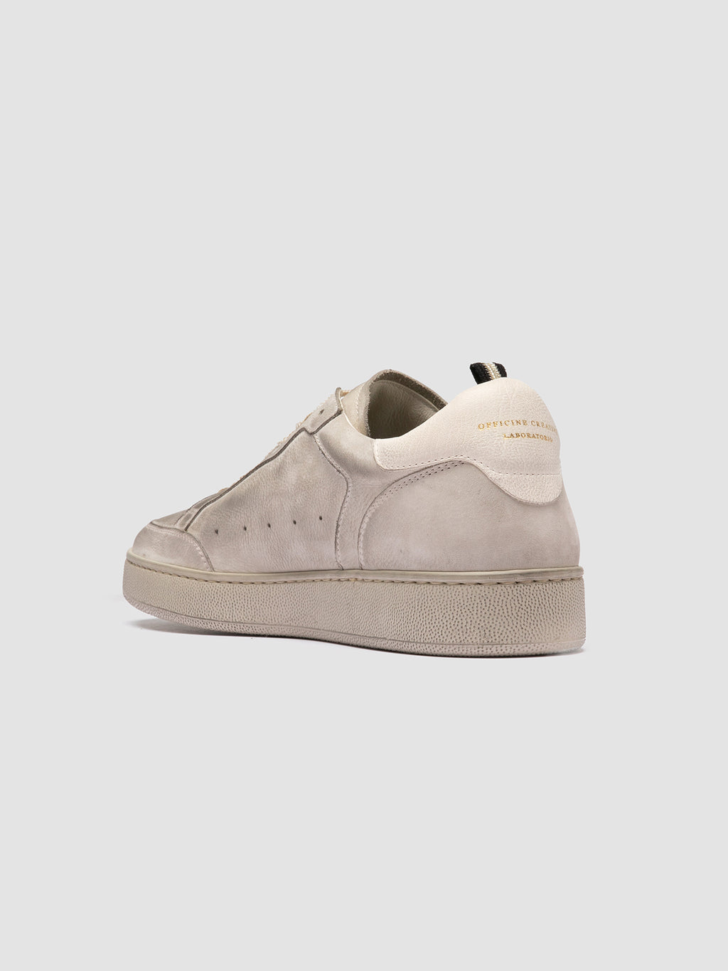 THE ANSWER 005 - Grey Leather and Suede Sneakers - image 4,side view