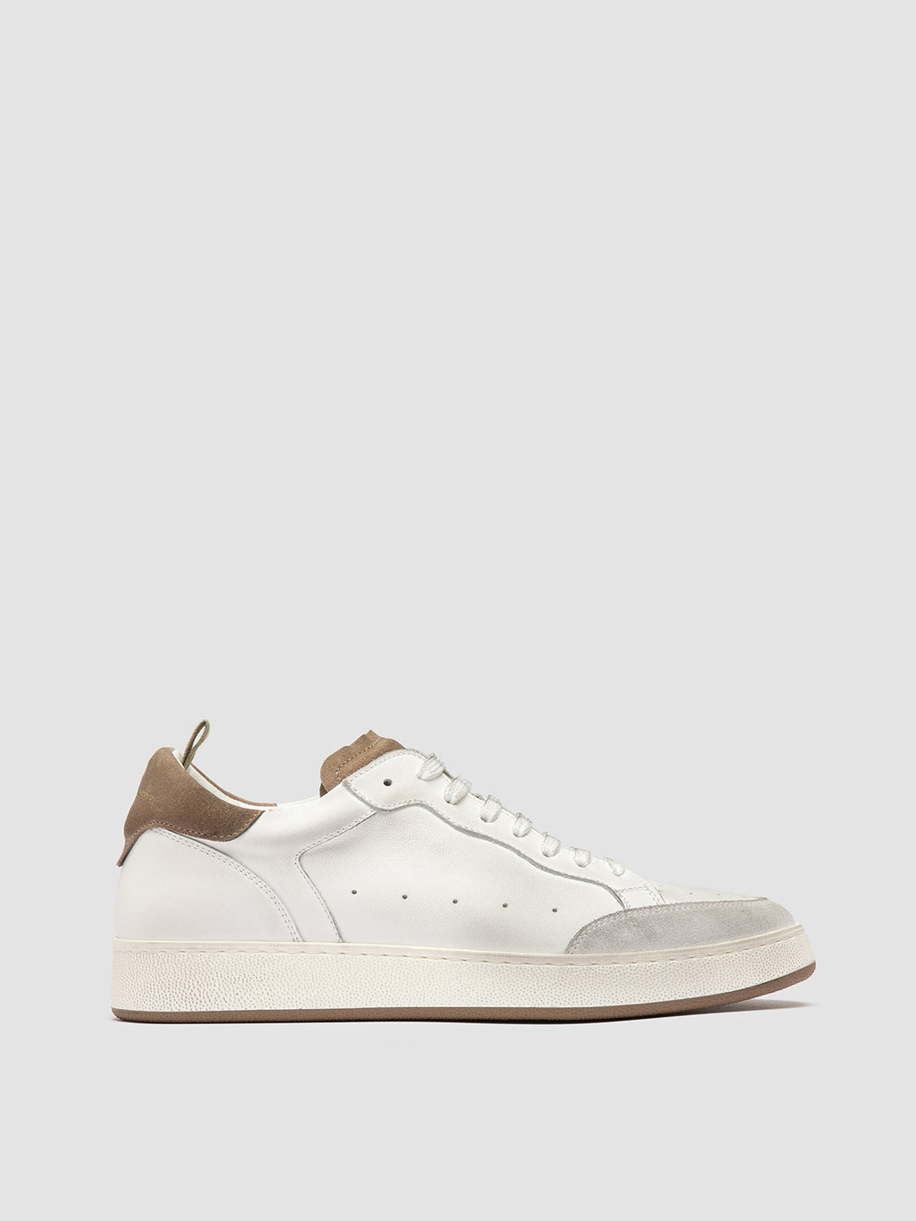 THE ANSWER 001 - White Leather and Suede Sneakers - image 1,side view
