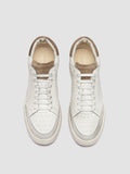 THE ANSWER 001 - White Leather and Suede Sneakers - thumb image 2,side view