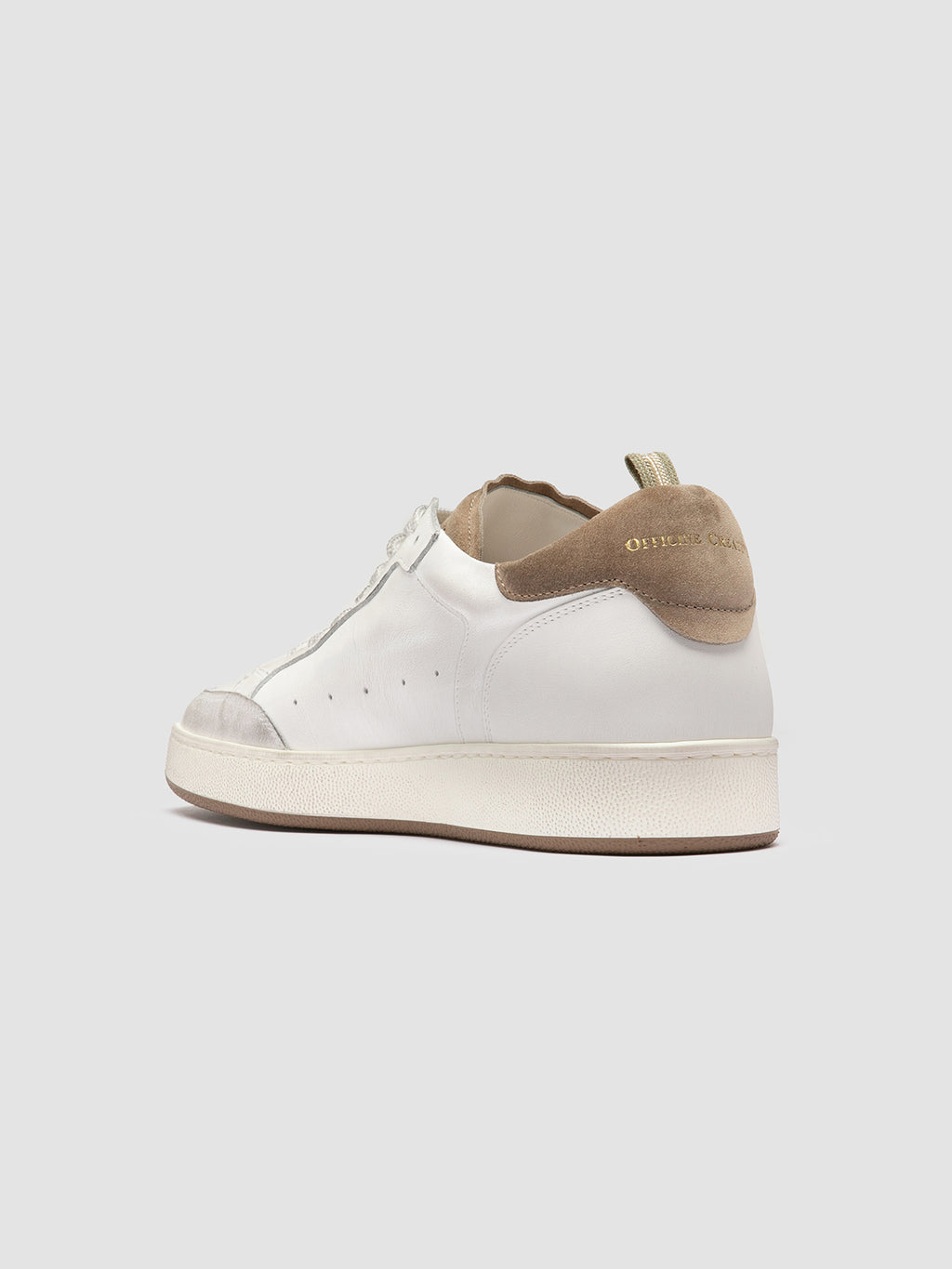 THE ANSWER 001 - White Leather and Suede Sneakers - image 4,side view