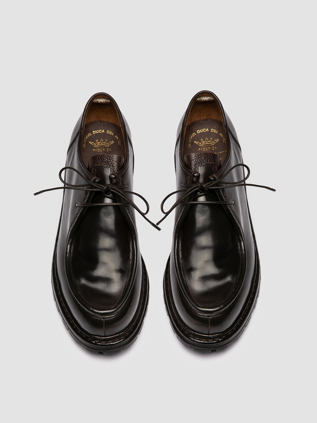 VOLCOV 009 - Brown Leather Derby Shoes - image 2,side view