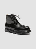 VOLCOV 010 - Black Leather Lace-Up Boots - thumb image 3,side view