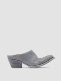 WANDA DD 101 - blaue Pantoletten aus Wildleder - thumb image 1,side view