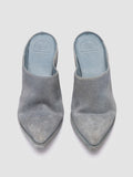 WANDA DD 101 - blaue Pantoletten aus Wildleder - thumb image 2,side view