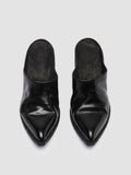 WANDA DD 101 - Black Leather Mule Sandals - thumb image 2,side view