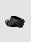 WANDA DD 101 - Black Leather Mule Sandals - thumb image 4,side view
