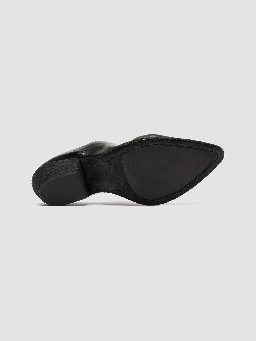 WANDA DD 101 - Black Leather Mule Sandals - image 5,side view