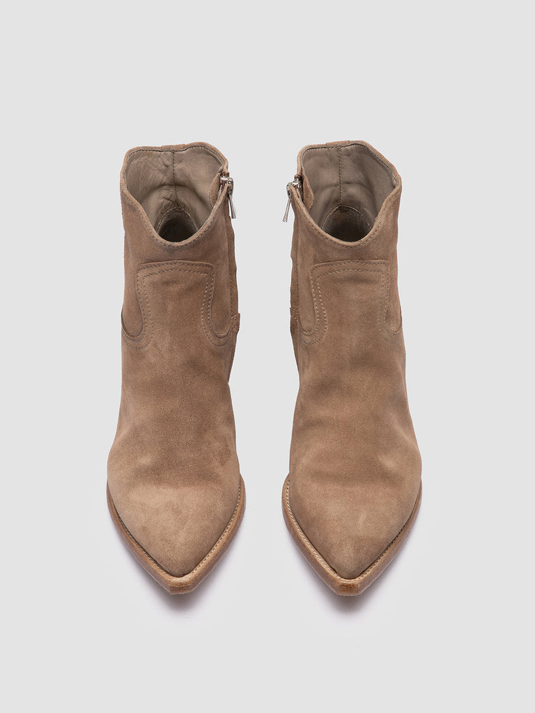 WANDA DD 103 - Taupe Suede Zip Boots