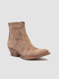 WANDA DD 103 - Taupe Suede Zip Boots - thumb image 3,side view