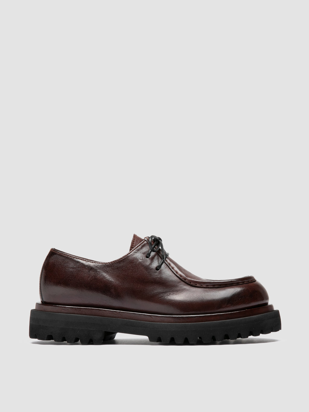 WISAL DD 125 - Burgundy Leather Derby Shoes - image 1,side view