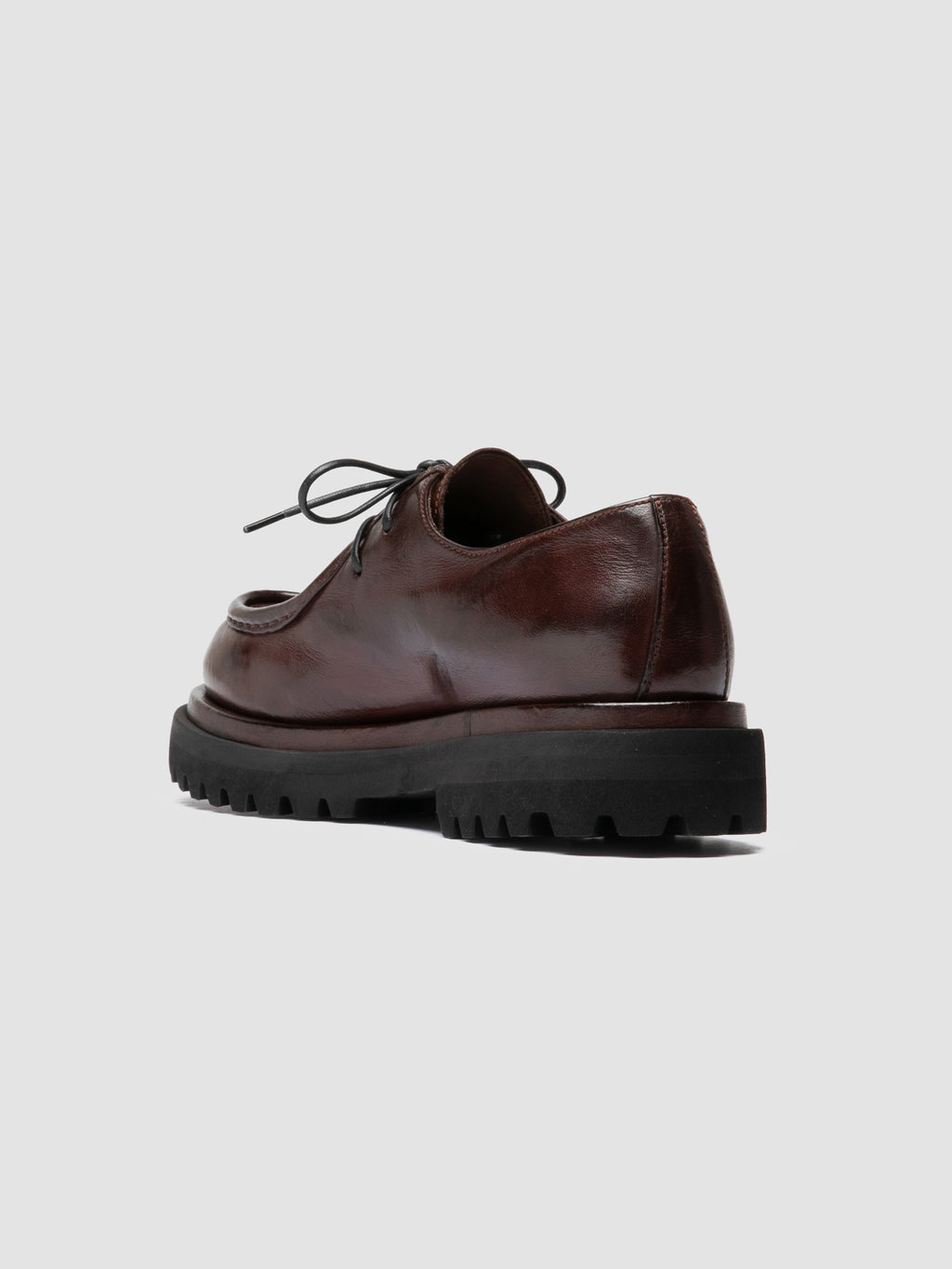 WISAL DD 125 - Burgundy Leather Derby Shoes - image 4,side view