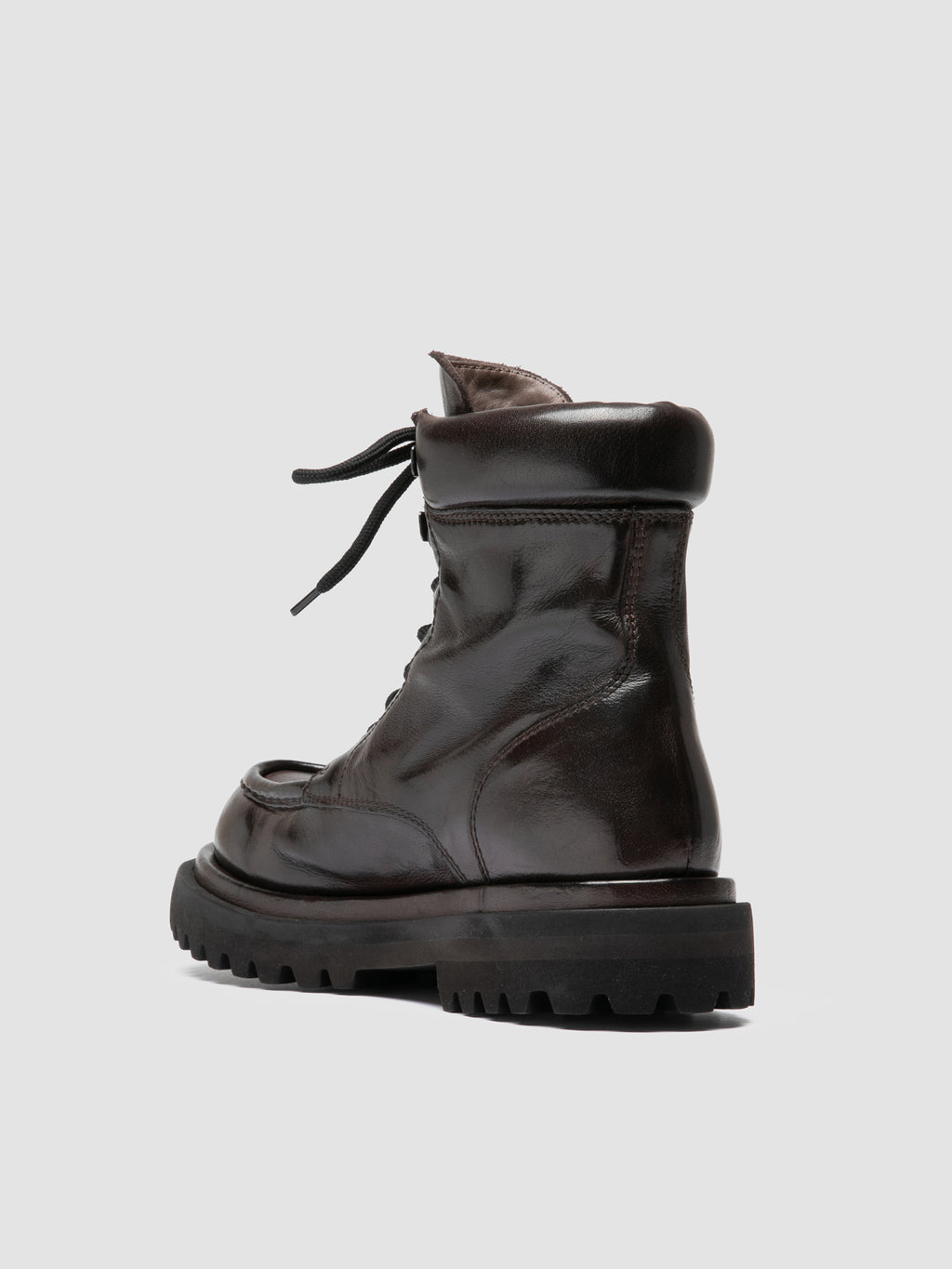 WISAL DD 126 - Brown Leather Lace Up Boots - image 4,side view