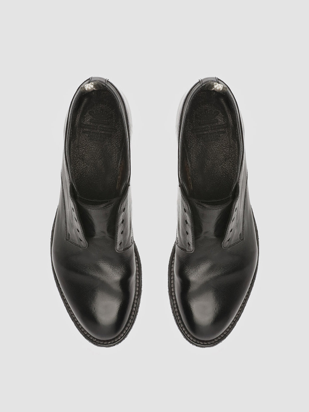 LEXIKON 501 - Schwarze Derby-Schuhe aus Leder - image 2,side view
