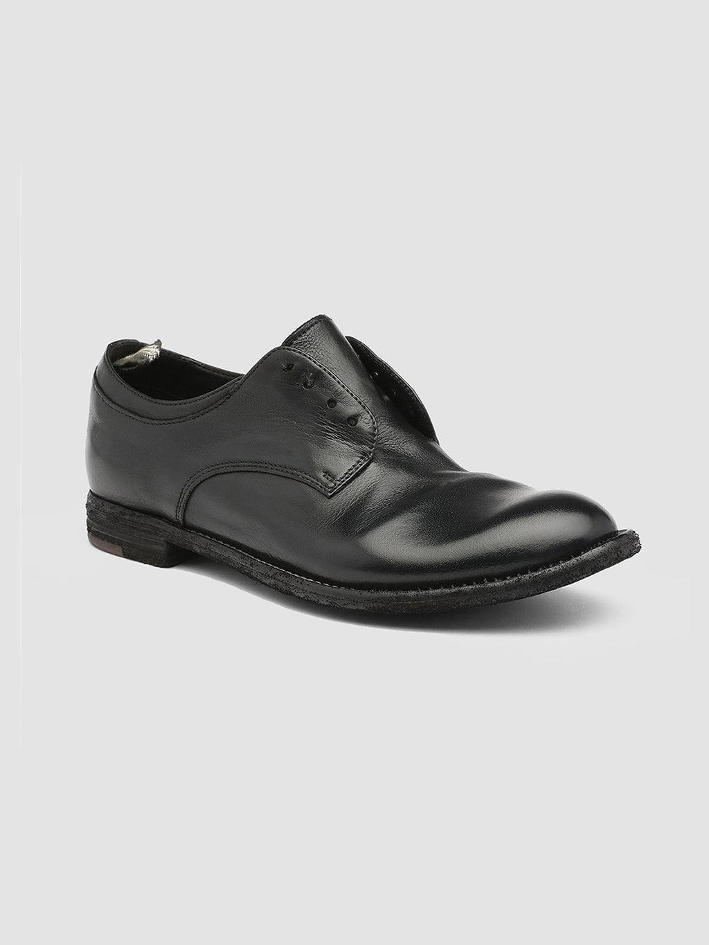 LEXIKON 501 - Schwarze Derby-Schuhe aus Leder - image 3,side view