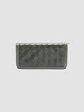 BERGE’ 101 - Green Woven Leather Wallet - thumb image 3,side view