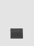 BOUDIN 122 - Black Woven Leather Card Holder - thumb image 1,side view