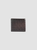 BOUDIN 123 - Brown Woven Leather bifold wallet - thumb image 4,side view