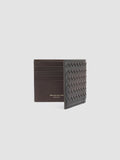 BOUDIN 123 - Brown Woven Leather bifold wallet - thumb image 2,side view