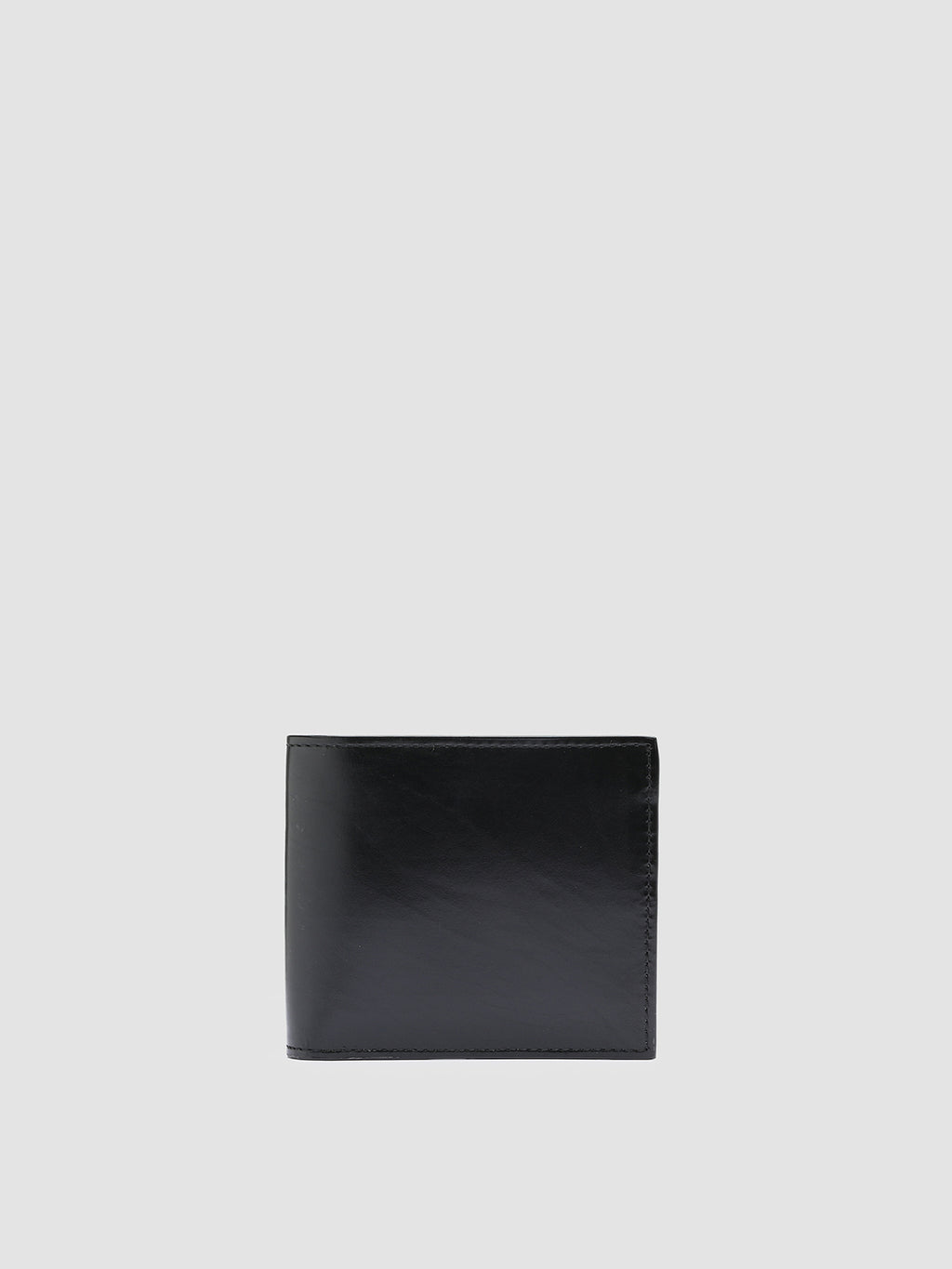 BOUDIN 23 - Black Leather Bifold Wallet - image 1,side view