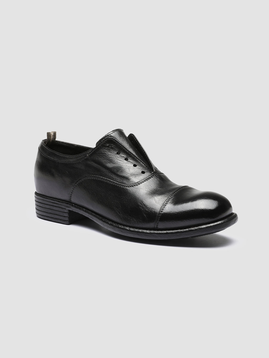 CALIXTE 003 - schwarze Oxfordschuhe aus Leder - image 3,side view