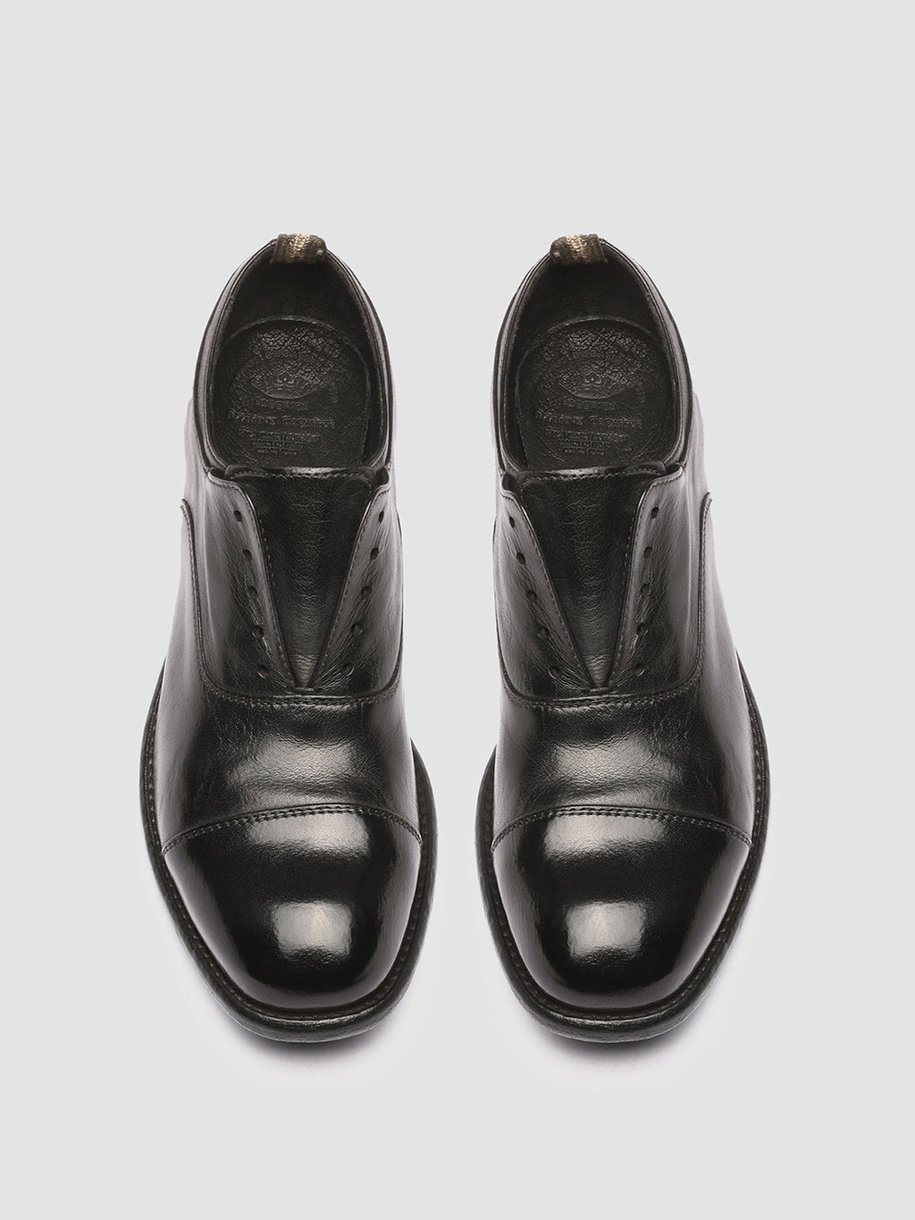 CALIXTE 003 - schwarze Oxfordschuhe aus Leder - image 2,side view