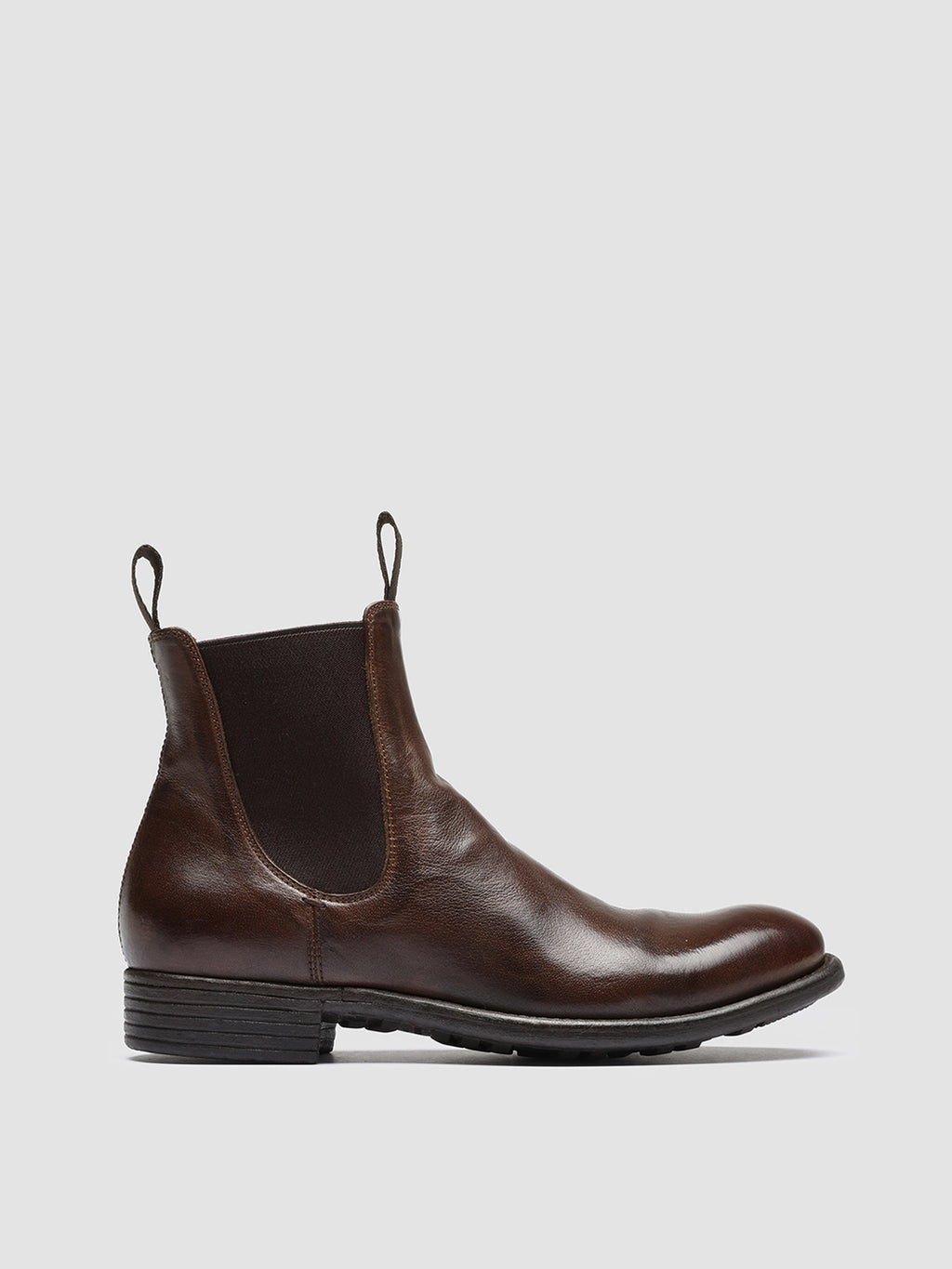 CALIXTE 004 - braune Chelsea-Lederstiefel - image 1,side view