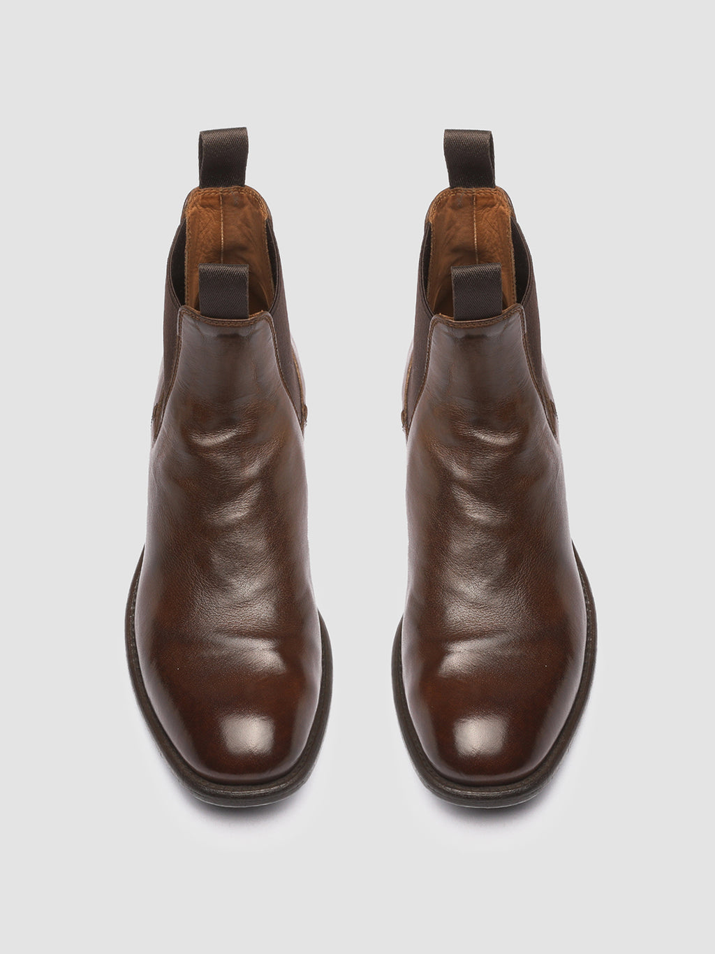 CALIXTE 004 - braune Chelsea-Lederstiefel - image 2,side view