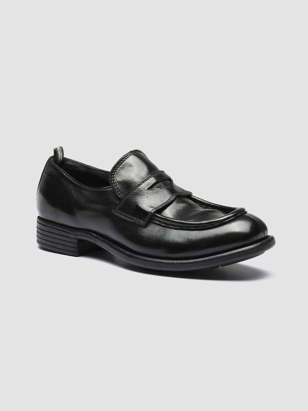 CALIXTE 020 - schwarze Leder-Loafer - image 3,side view