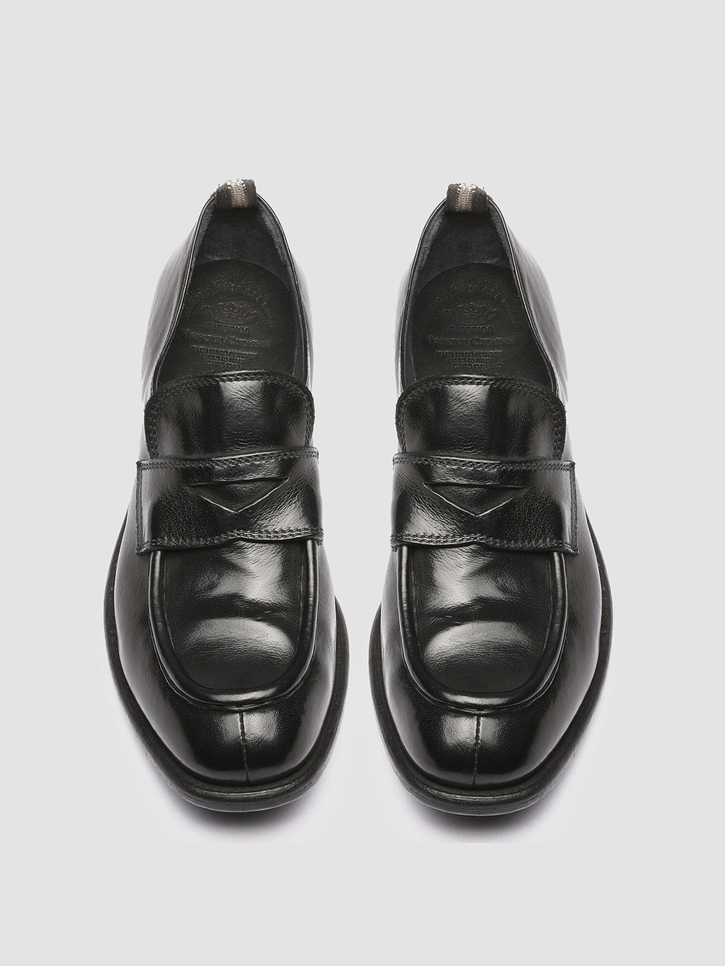 CALIXTE 020 - schwarze Leder-Loafer - image 2,side view