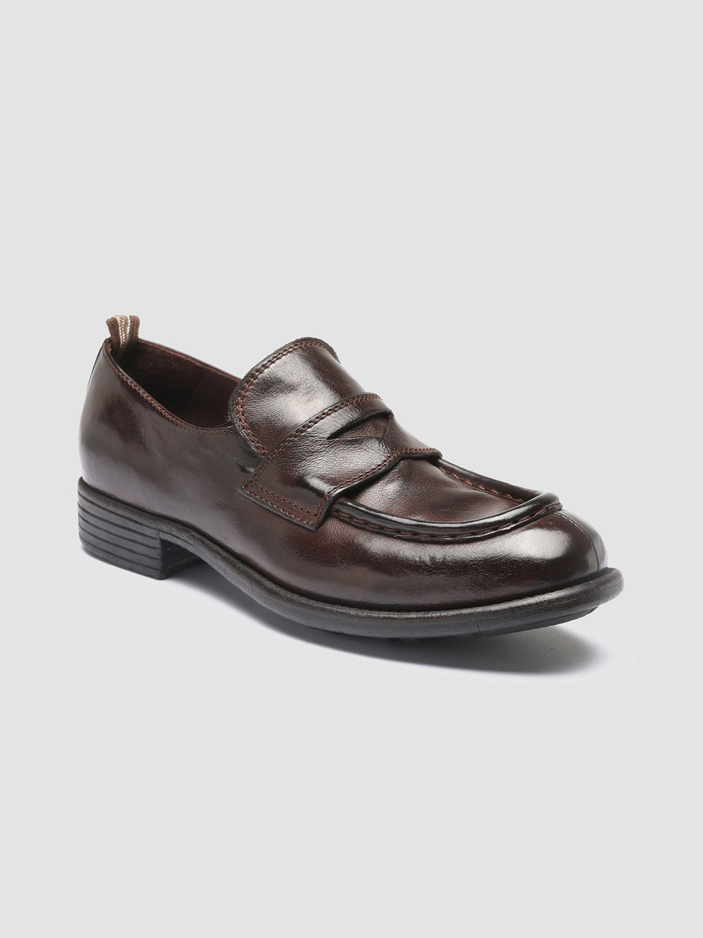 CALIXTE 020 - braune Leder-Loafer - image 3,side view