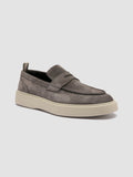 FRAME 001 - graue Penny-Loafer aus Wildleder - thumb image 3,side view