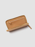 JULIET 101 - Taupe Woven Leather Zip-around Wallet - thumb image 5,side view