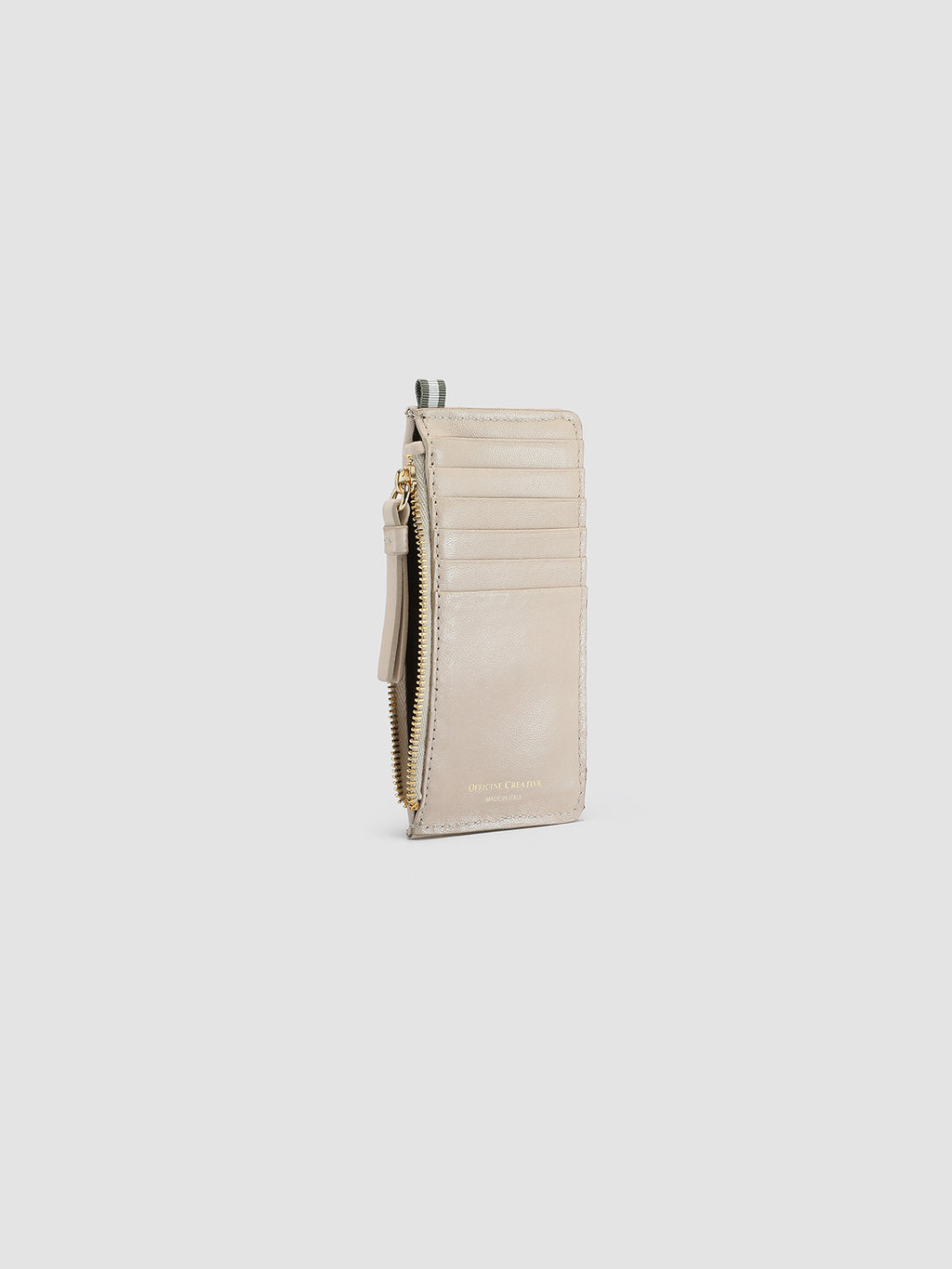 JULIET 103 - Weißes Kartenetui aus gewebtem Leder - image 6,side view
