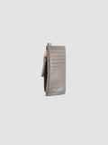 JULIET 103 - Taupe Woven Leather card holder - thumb image 5,side view
