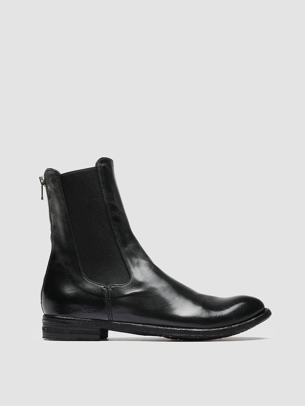 LEXIKON 073 - schwarze Chelsea-Lederstiefel - image 1,side view