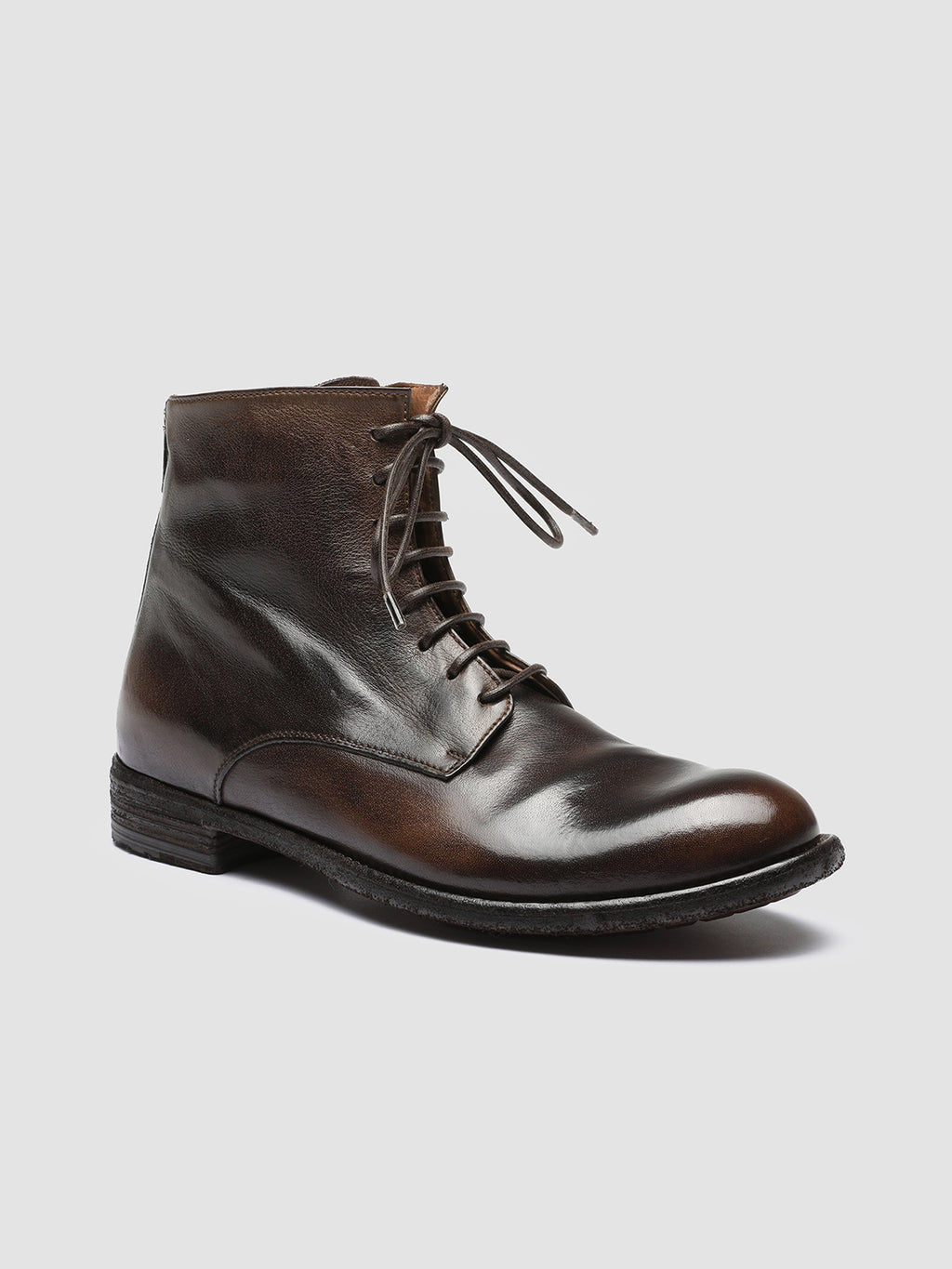 LEXIKON 123 - Brown Zipped Leather Ankle Boots - image 3,side view
