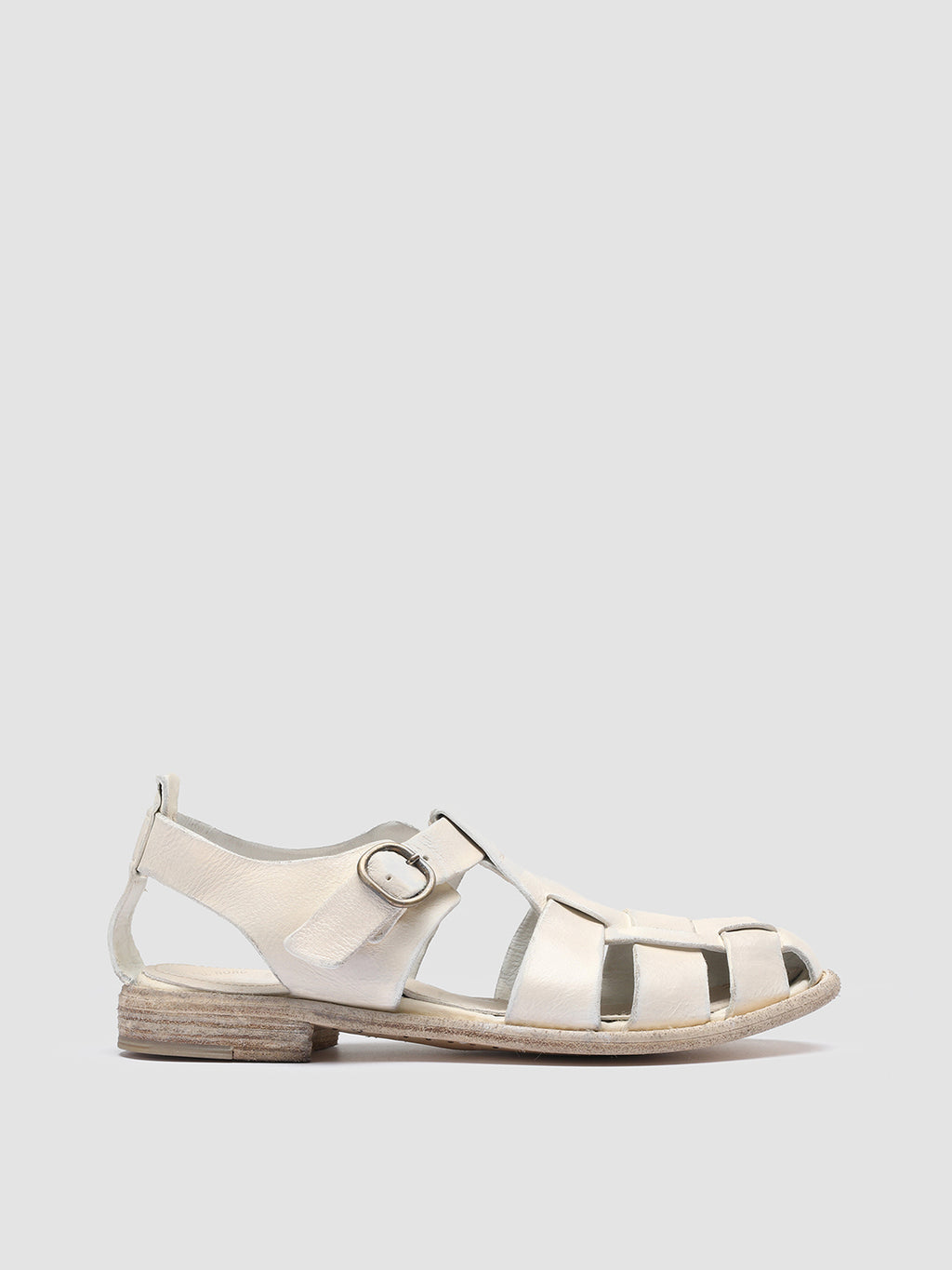 LEXIKON 536 - White Leather Sandals - image 1,side view
