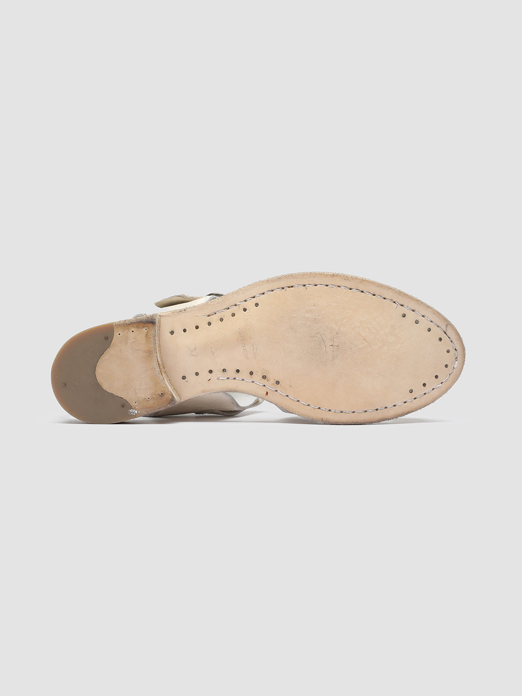LEXIKON 536 - White Leather Sandals - image 5,side view