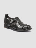 LEXIKON 536 - Black Leather Sandals - thumb image 3,side view